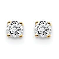 14ky .20ct. I2 K-L Diamond Stud Push-on Post Earrings-ST1-20