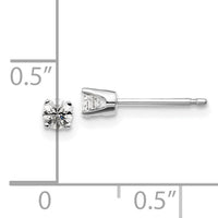 14kw .20ct I2 K-L Diamond Stud Push-on Post Earrings-ST1-20W