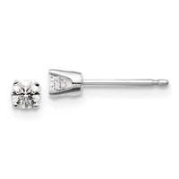 14kw .20ct I2 K-L Diamond Stud Push-on Post Earrings-ST1-20W