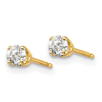 14ky .25ct. I2 K-L Diamond Stud Push-on Post Earrings-ST1-25