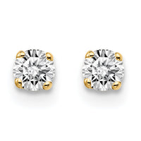 14ky .25ct. I2 K-L Diamond Stud Push-on Post Earrings-ST1-25