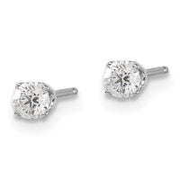 14kw .25ct I2 K-L Diamond Stud Push-on Post Earrings-ST1-25W