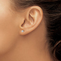 14kw .25ct I2 K-L Diamond Stud Push-on Post Earrings-ST1-25W