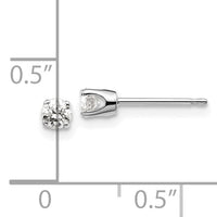 14kw .25ct I2 K-L Diamond Stud Push-on Post Earrings-ST1-25W