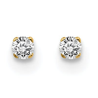 14ky .05ct. I2 K-L Diamond Stud Push-on Post Earrings-ST1-5
