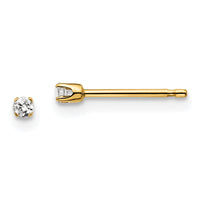 14ky .05ct. I2 K-L Diamond Stud Push-on Post Earrings-ST1-5