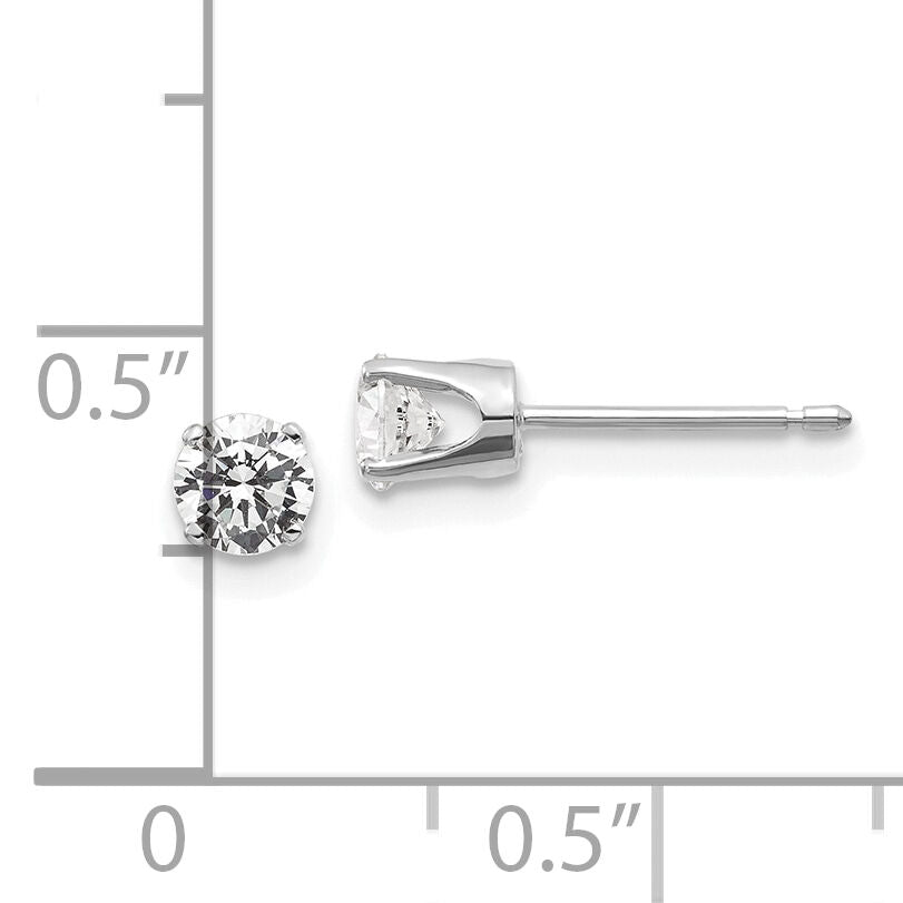 14kw .50ct I2 K-L Diamond Stud Push-on Post Earrings-ST1-50W