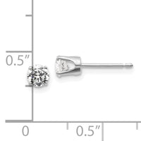 14kw .50ct I2 K-L Diamond Stud Push-on Post Earrings-ST1-50W