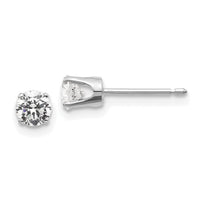 14kw .50ct I2 K-L Diamond Stud Push-on Post Earrings-ST1-50W