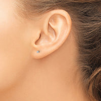 14kw .05ct I2 K-L Diamond Stud Push-on Post Earrings-ST1-5W