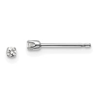 14kw .05ct I2 K-L Diamond Stud Push-on Post Earrings-ST1-5W