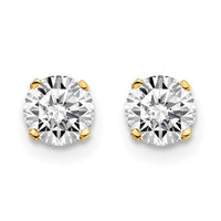 14ky .85ct. I2 K-L Diamond Stud Push-on Post Earrings-ST1-85