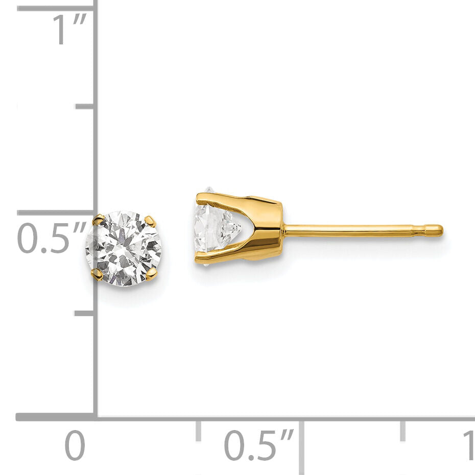 14ky .85ct. I2 K-L Diamond Stud Push-on Post Earrings-ST1-85