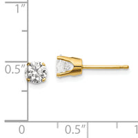 14ky .85ct. I2 K-L Diamond Stud Push-on Post Earrings-ST1-85