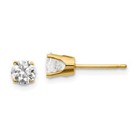 14ky .85ct. I2 K-L Diamond Stud Push-on Post Earrings-ST1-85
