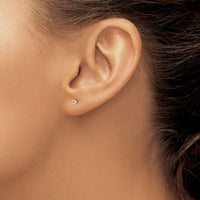 14y .10ct. I1 J-K Diamond Stud Push-on Post Earrings-ST2-10