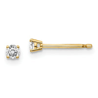14y .10ct. I1 J-K Diamond Stud Push-on Post Earrings-ST2-10
