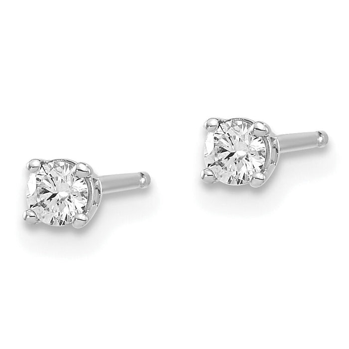 14kw .15ct I1 J-K Diamond Stud Push-on Post Earrings-ST2-15W