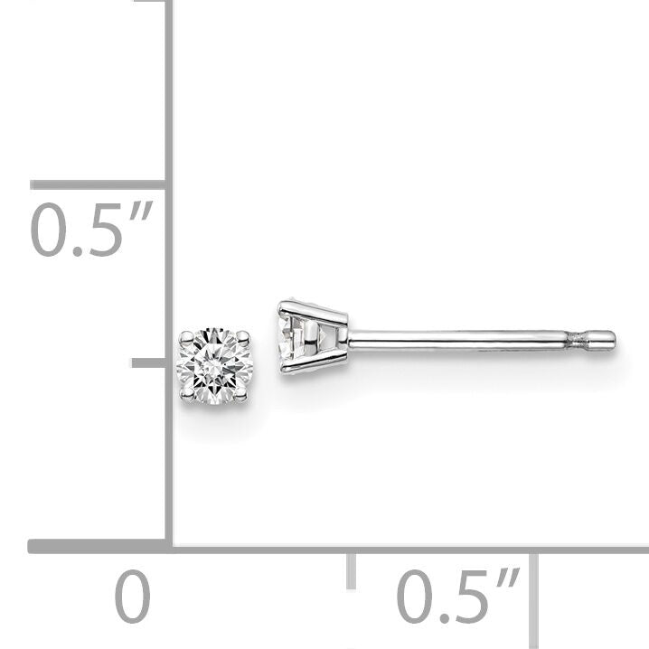 14kw .15ct I1 J-K Diamond Stud Push-on Post Earrings-ST2-15W