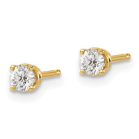 14y .20ct. I1 J-K Diamond Stud Push-on Post Earrings-ST2-20