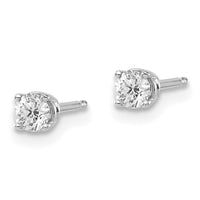 14kw .20ct I1 J-K Diamond Stud Push-on Post Earrings-ST2-20W