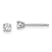 14kw .20ct I1 J-K Diamond Stud Push-on Post Earrings-ST2-20W