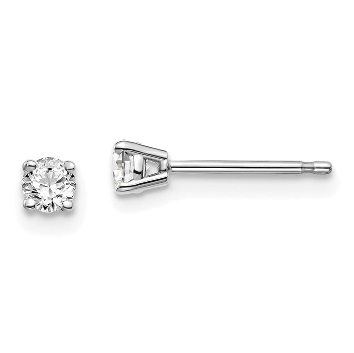 14kw .20ct I1 J-K Diamond Stud Push-on Post Earrings-ST2-20W