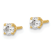 14y .25ct. I1 J-K Diamond Stud Push-on Post Earrings-ST2-25