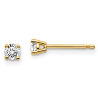 14y .25ct. I1 J-K Diamond Stud Push-on Post Earrings-ST2-25