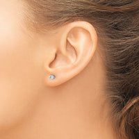 14kw .25ct I1 J-K Diamond Stud Push-on Post Earrings-ST2-25W