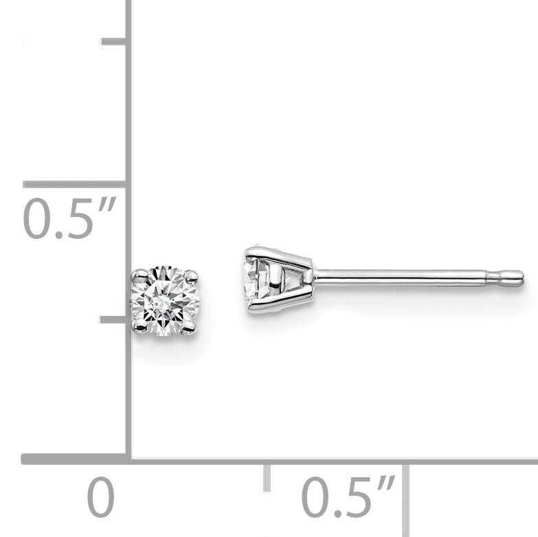 14kw .25ct I1 J-K Diamond Stud Push-on Post Earrings-ST2-25W