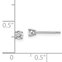 14kw .25ct I1 J-K Diamond Stud Push-on Post Earrings-ST2-25W