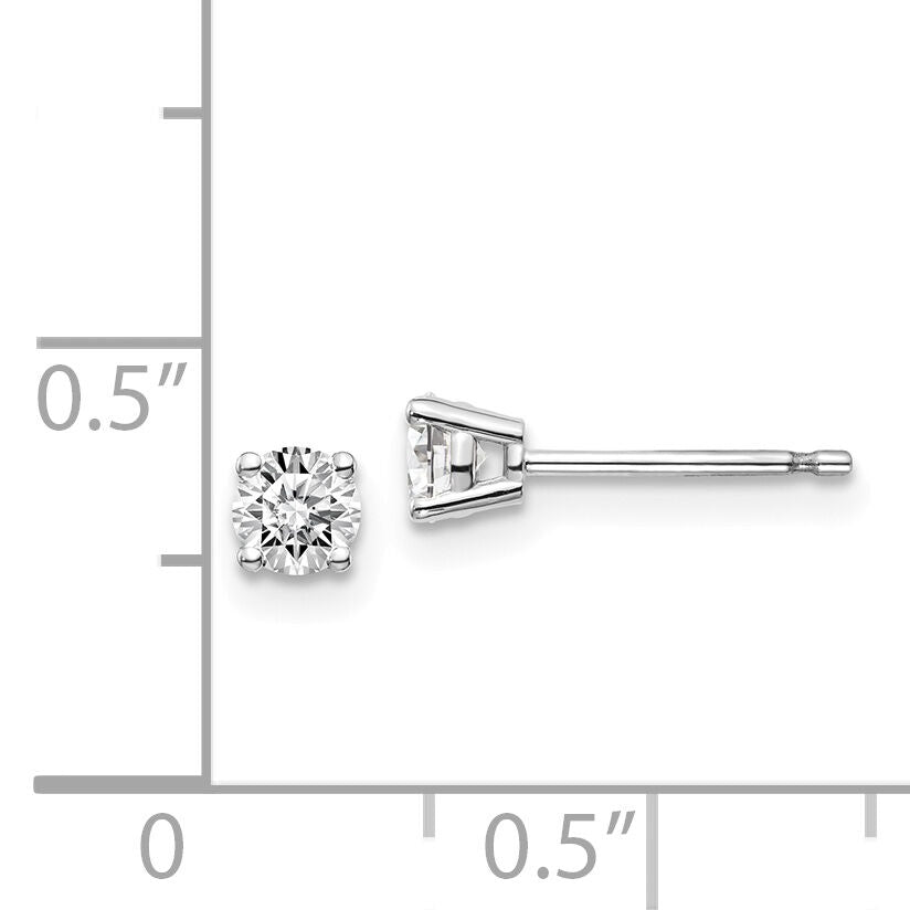 14kw .40ct I1 J-K Diamond Stud Push-on Post Earrings-ST2-40W