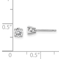 14kw .50ct I1 J-K Diamond Stud Push-on Post Earrings-ST2-50W