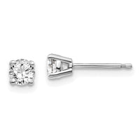 14kw .50ct I1 J-K Diamond Stud Push-on Post Earrings-ST2-50W