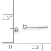 14kw .05ct I1 J-K Diamond Stud Push-on Post Earrings-ST2-5W