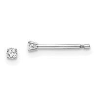 14kw .05ct I1 J-K Diamond Stud Push-on Post Earrings-ST2-5W