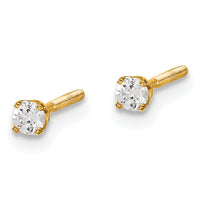 14ky .10ct. VS2/SI1 G-I Diamond Stud Thread on/off Post Earrings-ST4-10