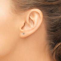 14ky .10ct. SI3 G-I Diamond Stud Thread on/off Post Earrings-ST3-10