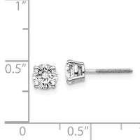 14kw 1.00ct SI3 G-I Diamond Stud Thread on/off Post Earrings-ST3-100W