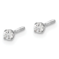 14kw .10ct SI3 G-I Diamond Stud Thread on/off Post Earrings-ST3-10W