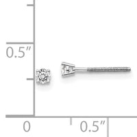 14kw .10ct VS2/SI1 G-I Diamond Stud Thread on/off Post Earrings-ST4-10W
