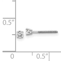 14kw .15ct VS2/SI1 G-I Diamond Stud Thread on/off Post Earrings-ST4-15W