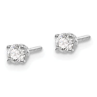 14kw .25ct SI3 G-I Diamond Stud Thread on/off Post Earrings-ST3-25W