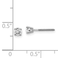 14kw .30ct SI3 G-I Diamond Stud Thread on/off Post Earrings-ST3-30W