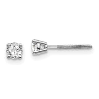 14kw .30ct SI3 G-I Diamond Stud Thread on/off Post Earrings-ST3-30W