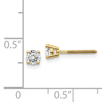 14ky .40ct. VS2/SI1 G-I Diamond Stud Thread on/off Post Earrings-ST4-40