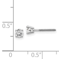 14kw .40ct SI3 G-I Diamond Stud Thread on/off Post Earrings-ST3-40W