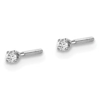14kw .05ct VS2/SI1 G-I Diamond Stud Thread on/off Post Earrings-ST4-5W