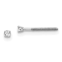 14kw .05ct. SI3 G-I Diamond Stud Thread on/off Post Earrings-ST3-5W